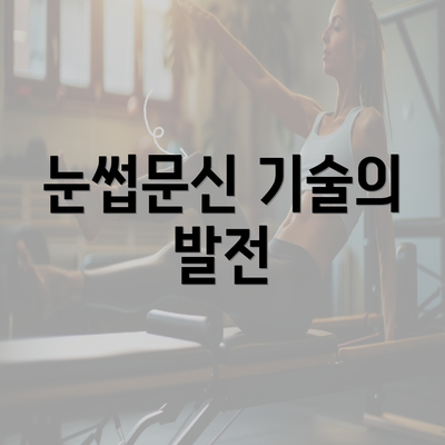 눈썹문신 기술의 발전