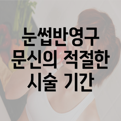 눈썹반영구 문신의 적절한 시술 기간