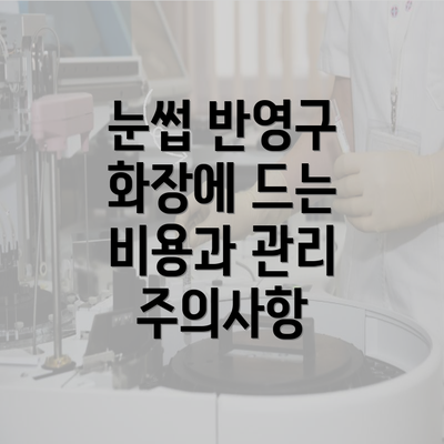 눈썹 반영구 화장에 드는 비용과 관리 주의사항