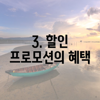 3. 할인 프로모션의 혜택