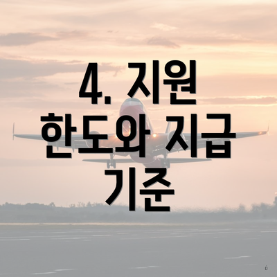 4. 지원 한도와 지급 기준