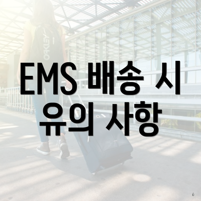EMS 배송 시 유의 사항