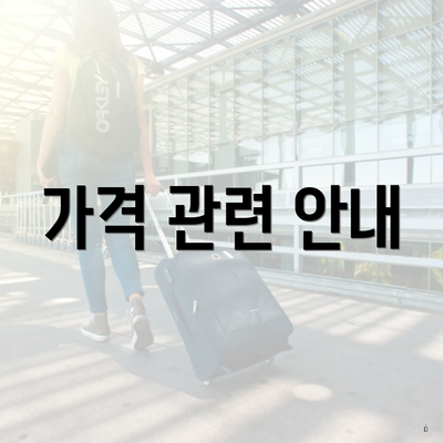 가격 관련 안내