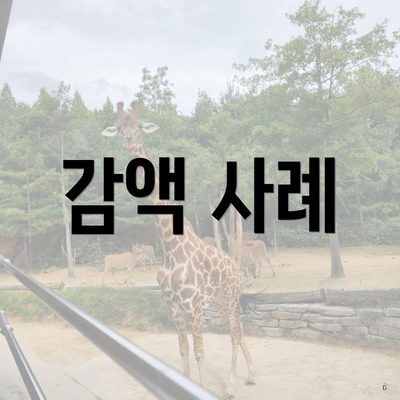감액 사례