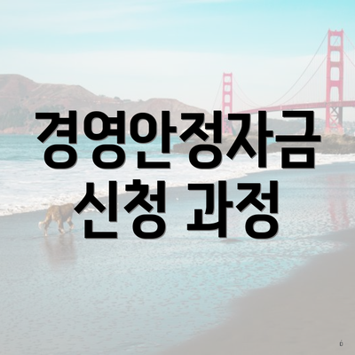 경영안정자금 신청 과정