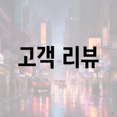 고객 리뷰