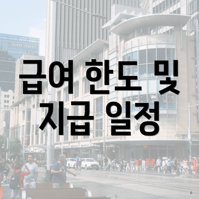 급여 한도 및 지급 일정