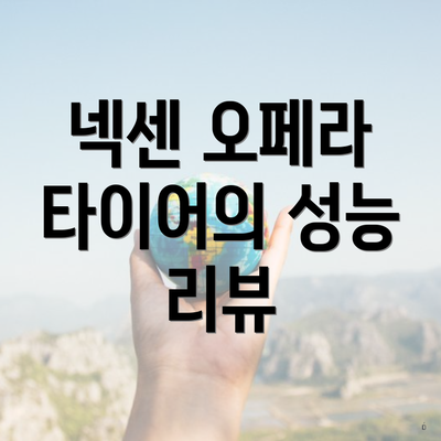넥센 오페라 타이어의 성능 리뷰