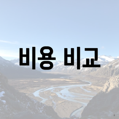 비용 비교