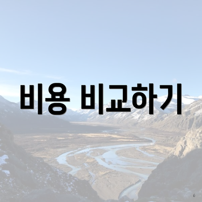 비용 비교하기