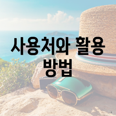 사용처와 활용 방법