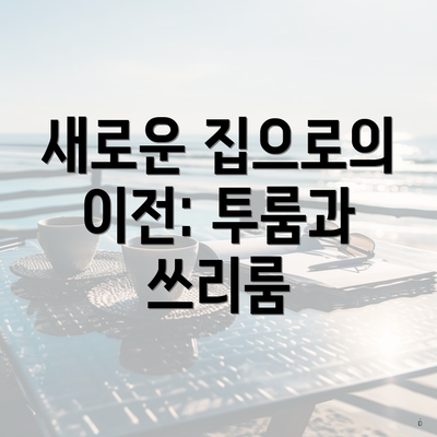 새로운 집으로의 이전: 투룸과 쓰리룸