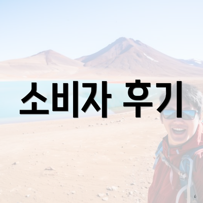 소비자 후기
