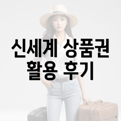 신세계 상품권 활용 후기