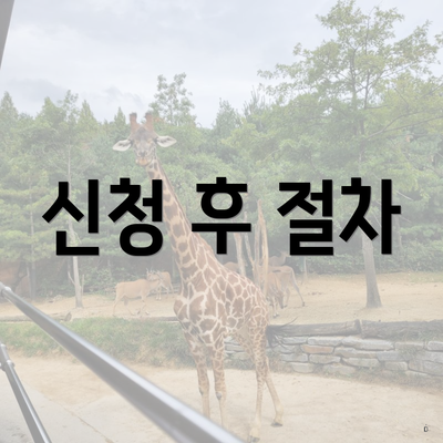 신청 후 절차