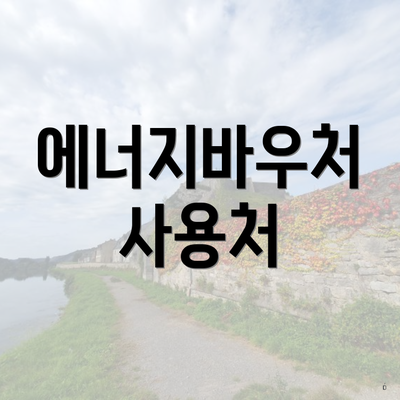 에너지바우처 사용처