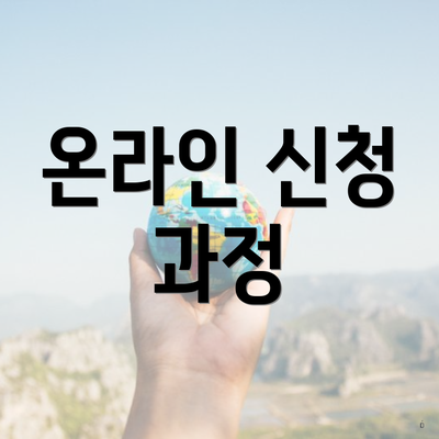 온라인 신청 과정