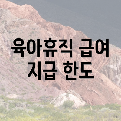 육아휴직 급여 지급 한도
