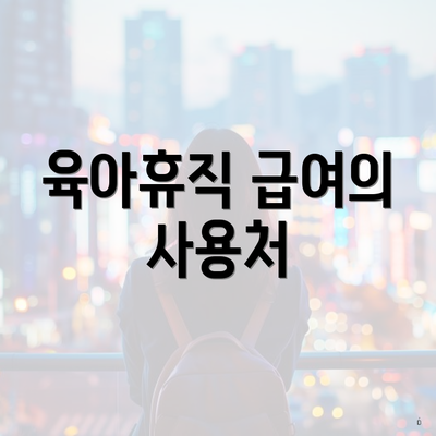 육아휴직 급여의 사용처