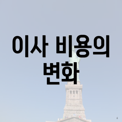 이사 비용의 변화