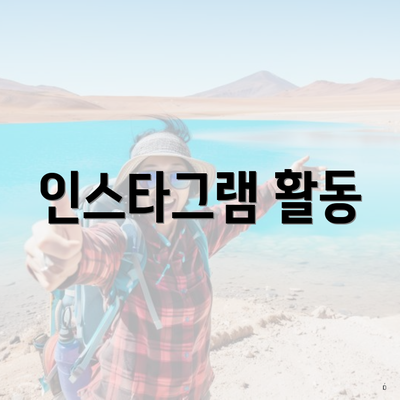 인스타그램 활동