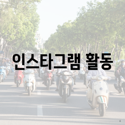 인스타그램 활동