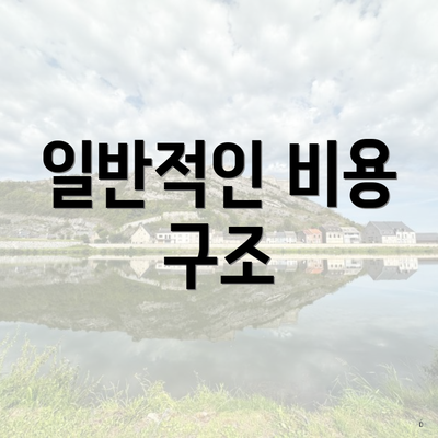 일반적인 비용 구조
