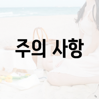 주의 사항