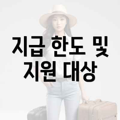 지급 한도 및 지원 대상
