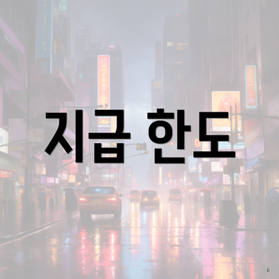 지급 한도