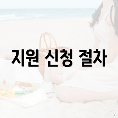지원 신청 절차