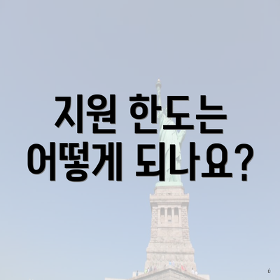 지원 한도는 어떻게 되나요?