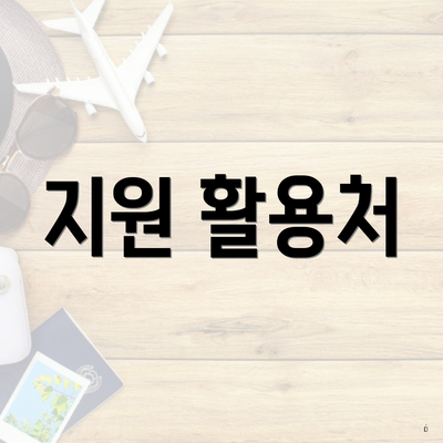 지원 활용처