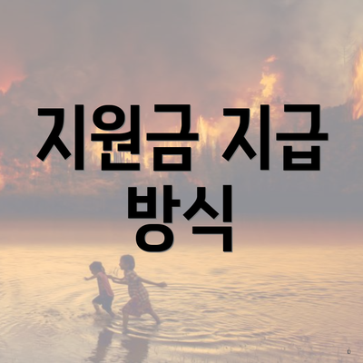 지원금 지급 방식