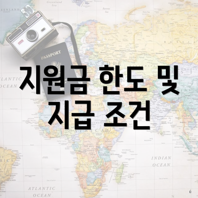 지원금 한도 및 지급 조건