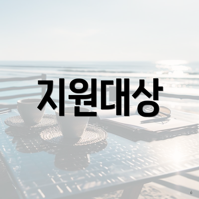 지원대상