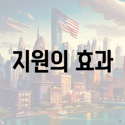 지원의 효과