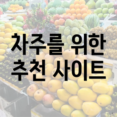 차주를 위한 추천 사이트