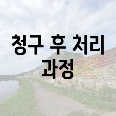 청구 후 처리 과정