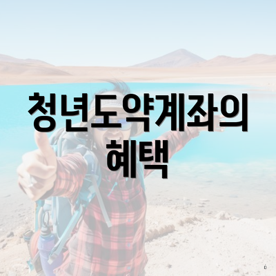 청년도약계좌의 혜택