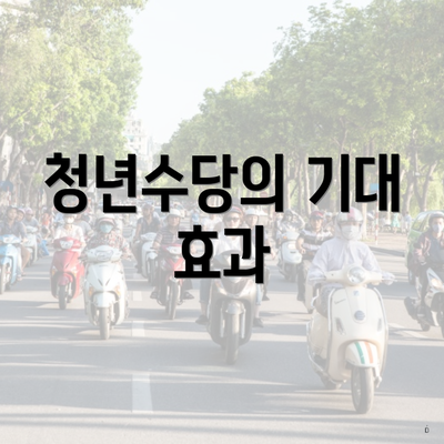 청년수당의 기대 효과