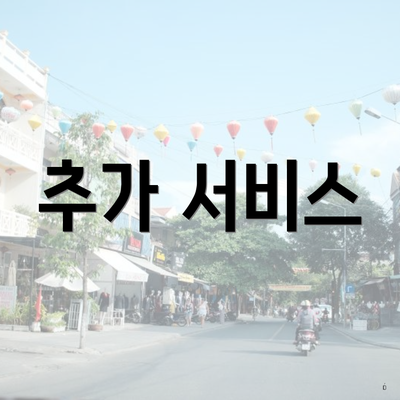 추가 서비스