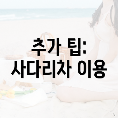 추가 팁: 사다리차 이용