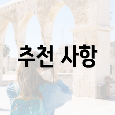 추천 사항