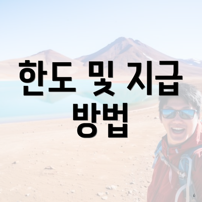 한도 및 지급 방법
