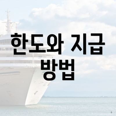 한도와 지급 방법