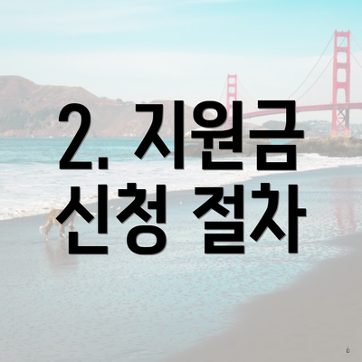 2. 지원금 신청 절차
