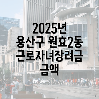 2025년 용산구 원효2동 근로자녀장려금 금액
