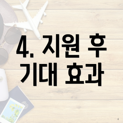 4. 지원 후 기대 효과