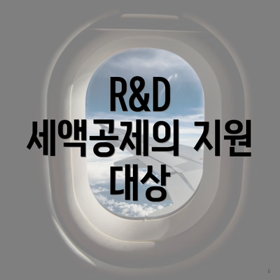R&D 세액공제의 지원 대상